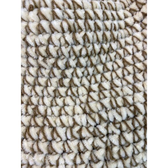 Scala Collection Women's Cream Brown Soft Knit Floral Accent Beanie Hat - Picture 3 of 5